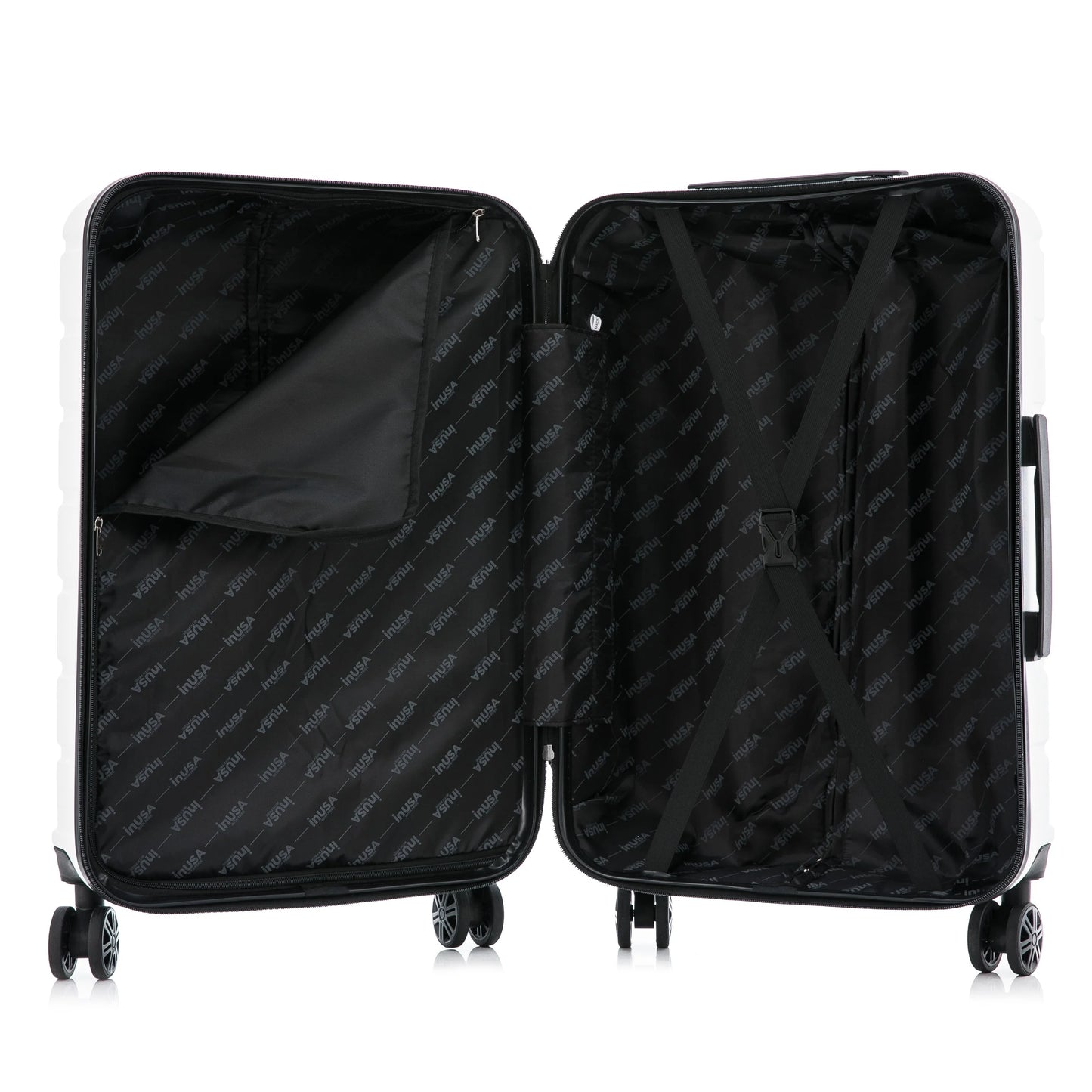 InUSA Trend 3-Piece Hardside Luggage Sets with Spinner Wheels, Handle, Trolley, (20"/24"/28"), Sand