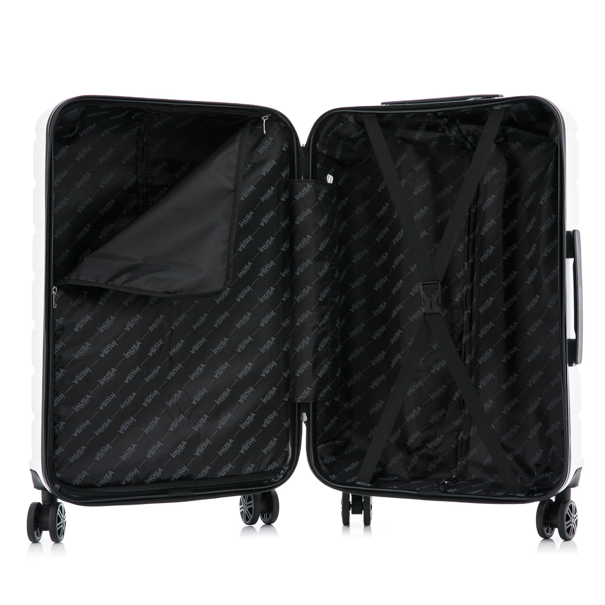 InUSA Trend 3-Piece Hardside Luggage Sets with Spinner Wheels, Handle, Trolley, (20"/24"/28"), Sand
