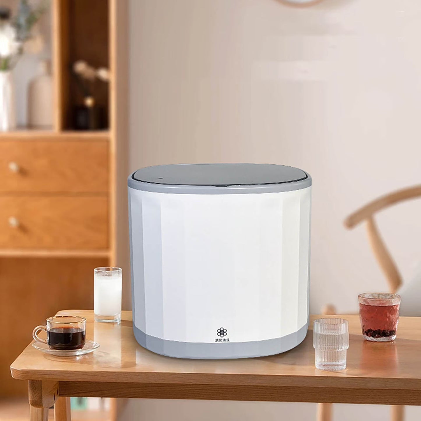 4L 5V Automatic Tea Cup Cleaner, Portable Mini Dishwasher with 360°, Countertop Dishwasher USB Rechargeable Dish Tea Cup Washing Machine for Home Office Study