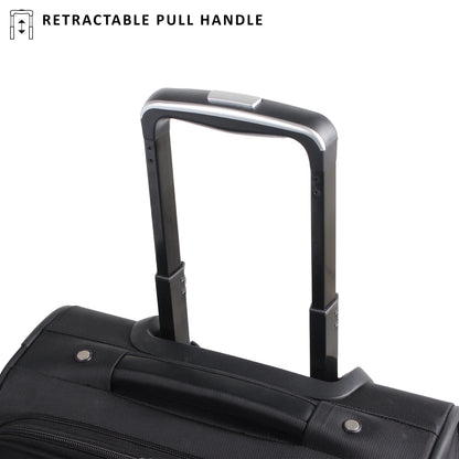 MADDEN NYC, Aesthetic Soft Side 28" Expandable Checked Luggage, Black