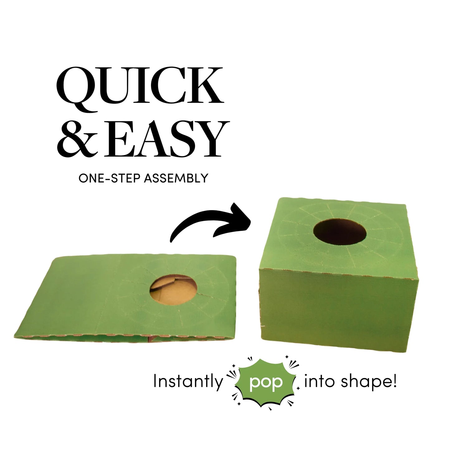 Holiday Designs - Pop-Up Florist Delivery Box, Heavy Duty Corrugated Cardboard Vase Boxes for Secure Floral Arrangements During Transport, 8 x 8 x 5 (Large - Bulk Case of 50)
