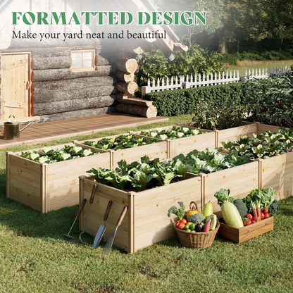 Jocisland Wooden Raised Garden Bed for Outdoor, Deep Large Planter Box for Gardening, Vegetables, Flowers, Herbs8°6°2FT