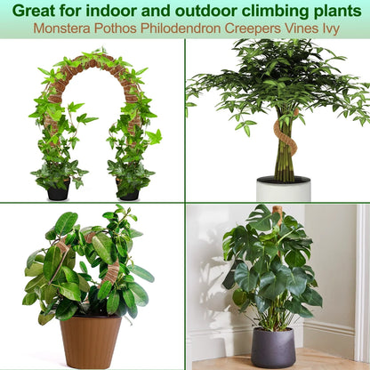 Moss Pole for Plants Monstera, 50 Inch Bendable Moss Pole for Climbing Plants, 2 Pack 25 Inch Coir Totem Pole for Monstera Plant Support Indoor