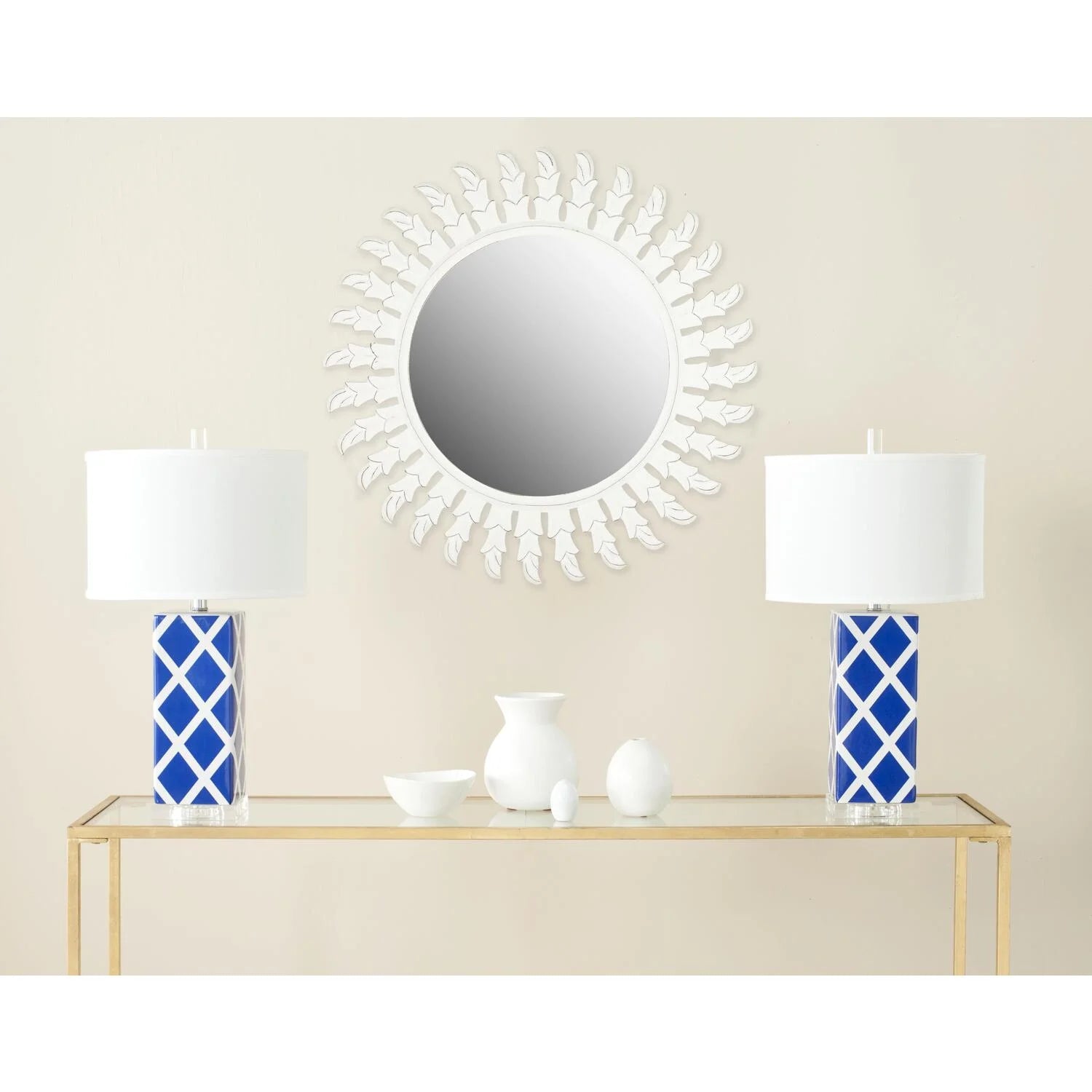 SAFAVIEH Inca Sun Transitional Round Wall Mirror, Gold