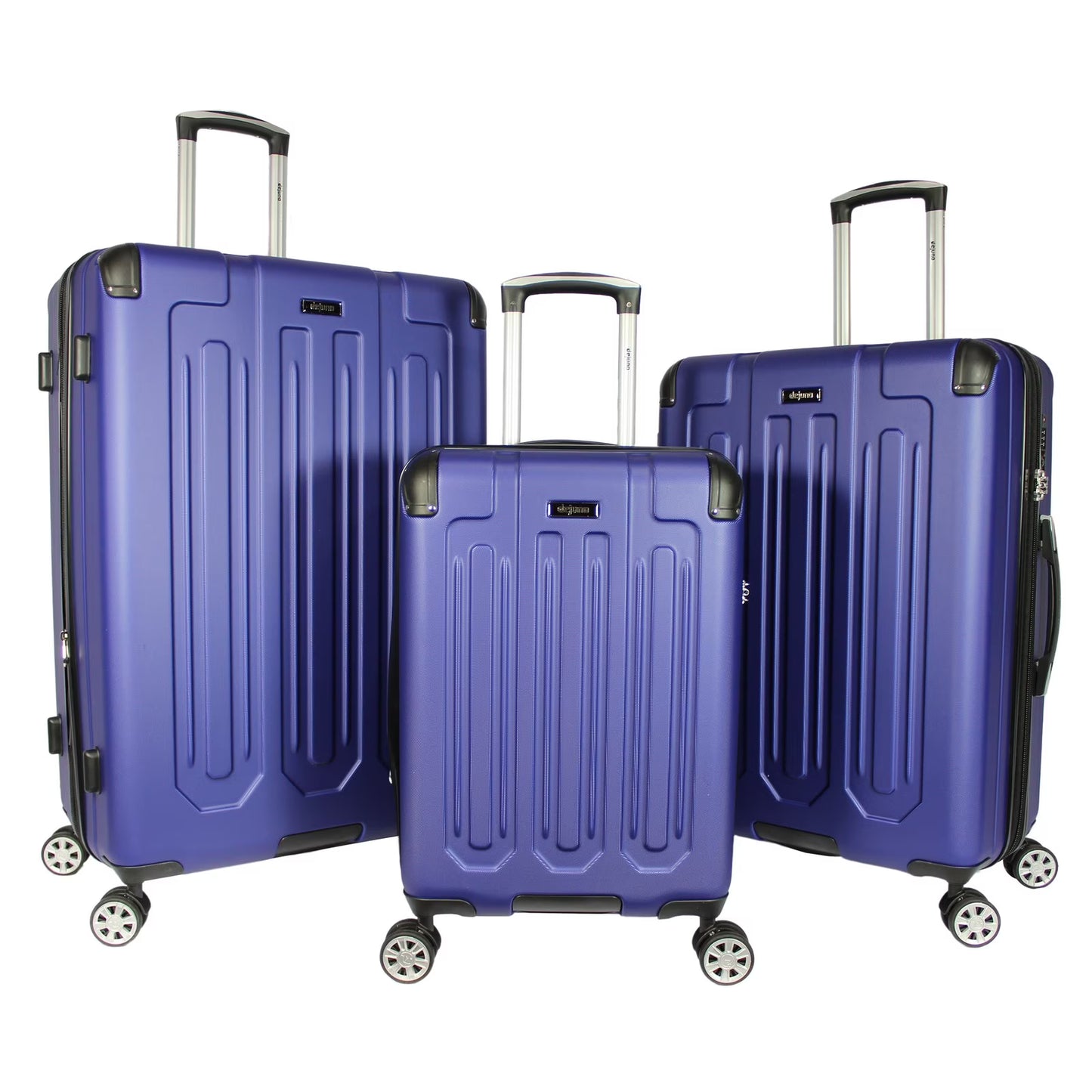 Dejuno Tutin 3-Piece Hardside Spinner Luggage Set With TSA Lock - Olive