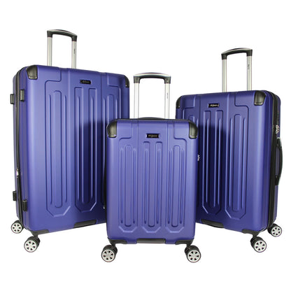 Dejuno Tutin 3-Piece Hardside Spinner Luggage Set With TSA Lock - Olive