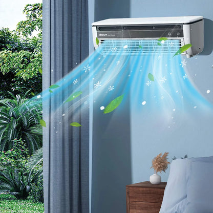 FYHALE 5,000 BTU Wall Mounted Air Conditioner with Remote Control, Digital Display, Cool up to 150 Sq. Ft., Perfect for Small Bedroom, Living Room, Home Office, White