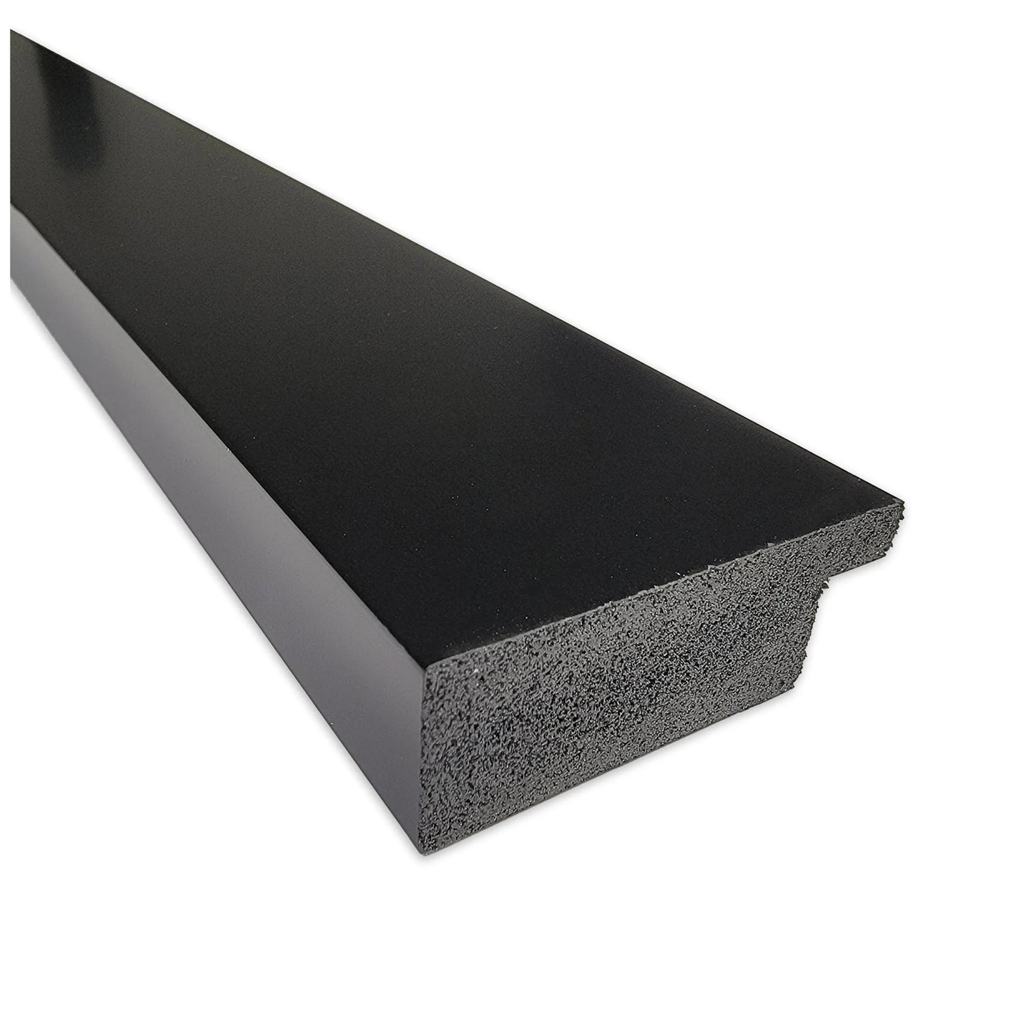 Amanti Art Brushed Black Beveled Bathroom Wall Mirror