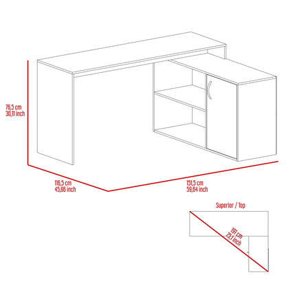 L Shaped Desk, Corner Desk with Sotrage Cabinets, Computer Desk Home Office Desk Writing Study Gaming Table Workstation for Home Game