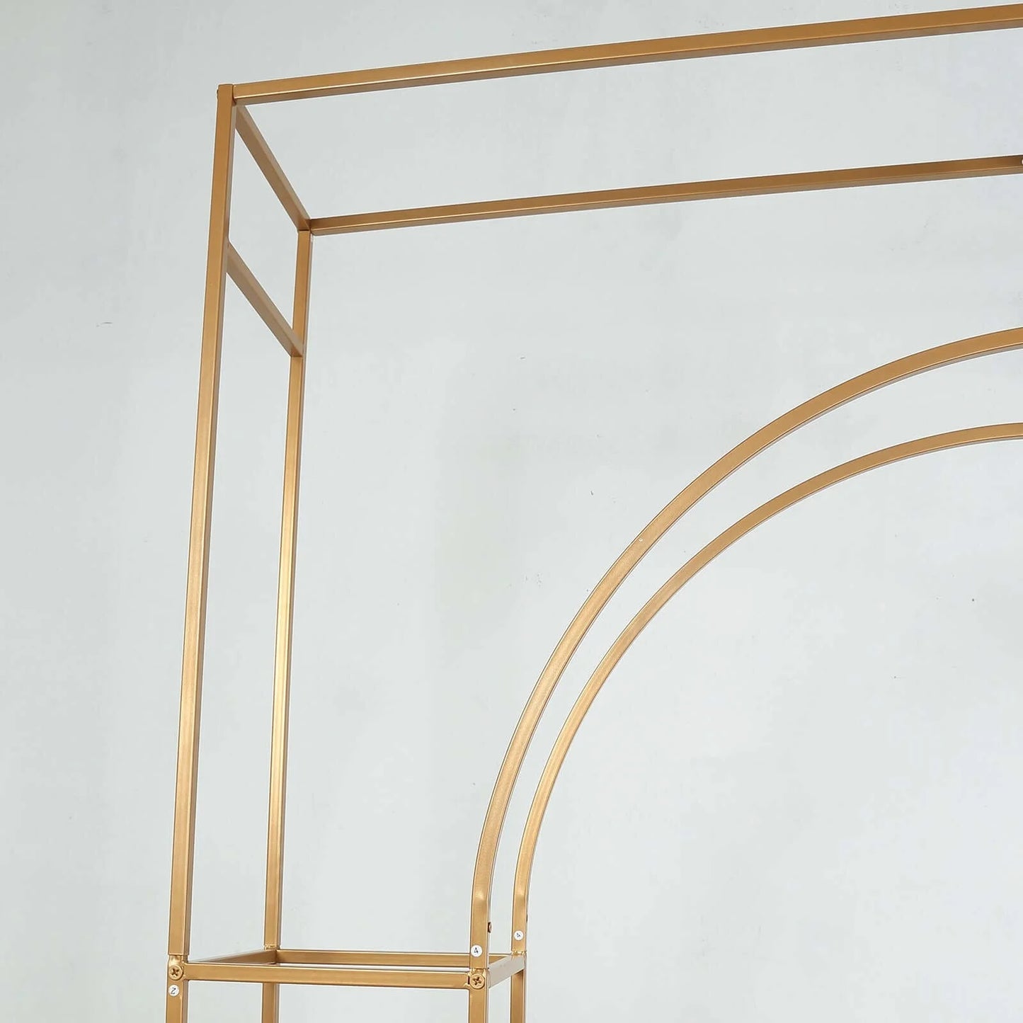 BalsaCircle 7 feet Gold Metal Wedding Arch in Arc de Triomphe Style Party Events Home Decorations Supplies