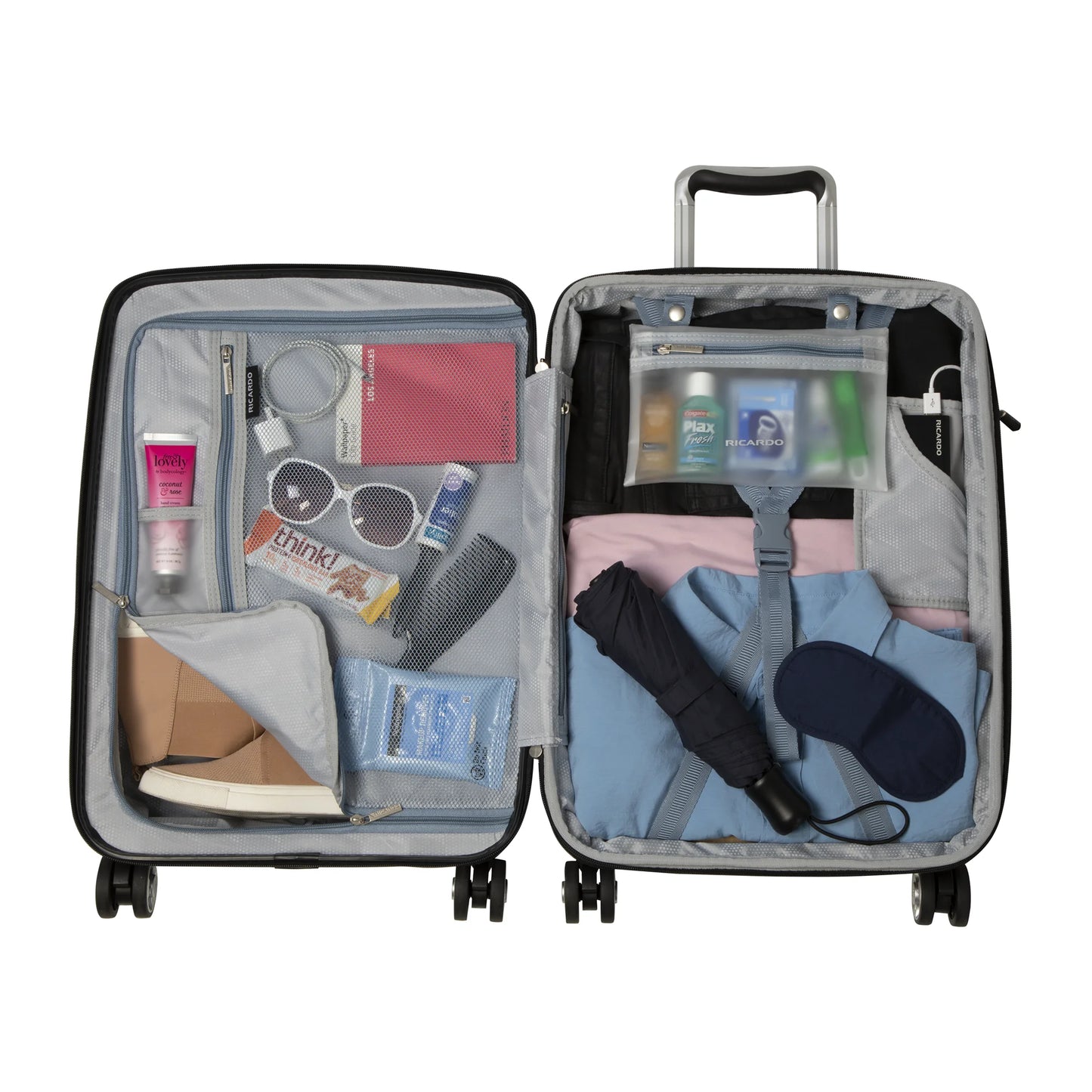 Ricardo Beverly Hills Kentfield Hardside 28" Expandable Checked Spinner Luggage, Silver Lilac