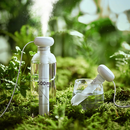 JISULIFE Mini Portable Humidifier, Small USB Personal Humidifiers with Ultra Quiet, Container Diversity, Auto Shut off, Tiny Travel Easy Use Humidifier for Plants, Car, Office, Hotel - White