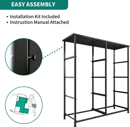 YITAHOME Dresser with 8 Drawers - Fabric Storage Tower, Organizer Unit for Bedroom, Hallway, Closets & Nursery - Sturdy Steel Frame, Wooden Top & Easy Pull Fabric Bins, Charcoal Black Wood Grain