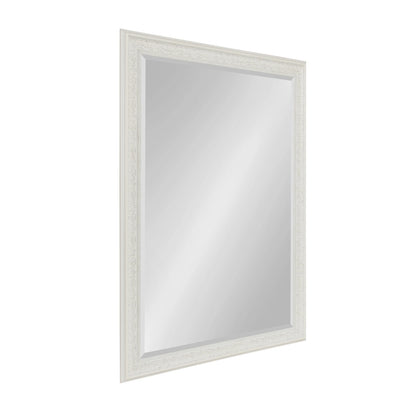 Kate and Laurel Alysia Decorative Frame Rectangle Wall Mirror, 28.5x40.5 White