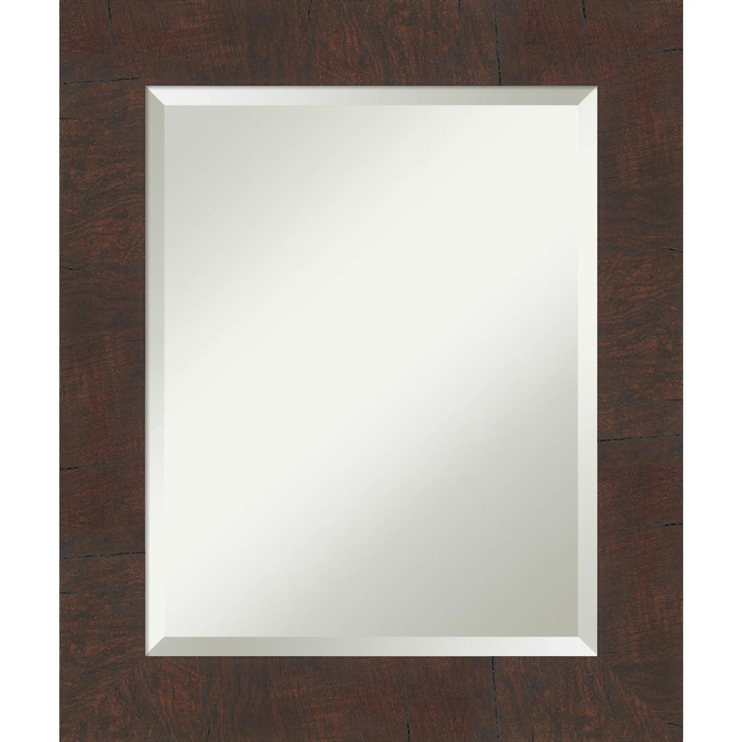 Amanti Art Wildwood Brown Framed Wall Mirror - 21.12 x 25.12 in