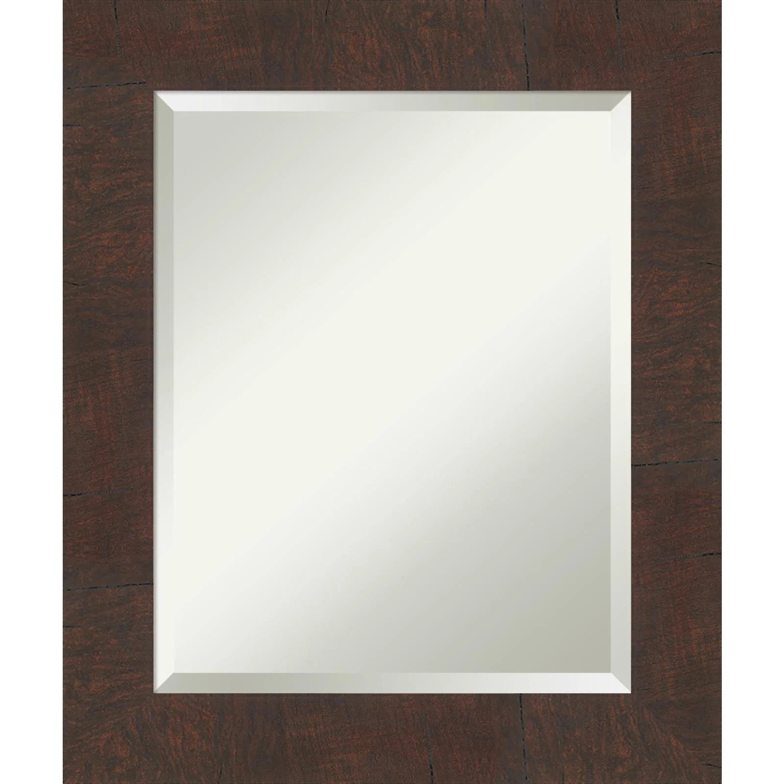 Amanti Art Wildwood Brown Framed Wall Mirror - 21.12 x 25.12 in