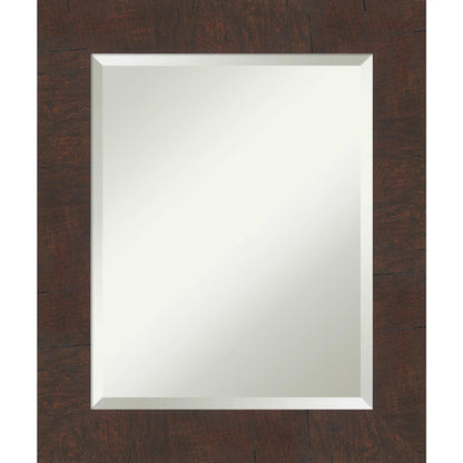 Amanti Art Wildwood Brown Framed Wall Mirror - 21.12 x 25.12 in