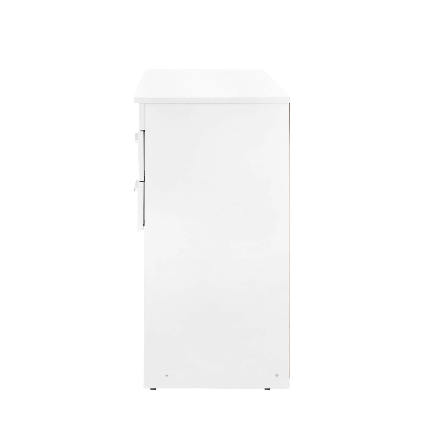 Techni Mobili White Computer Desk for Home Office or Bedroom, with Drawers Ideal for Small Spaces