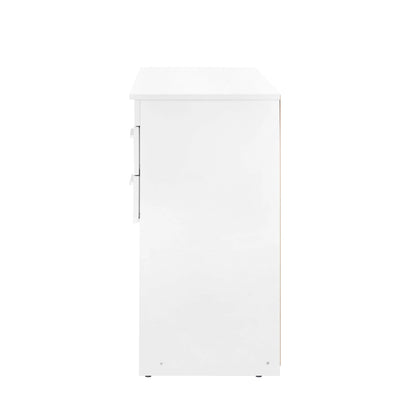 Techni Mobili White Computer Desk for Home Office or Bedroom, with Drawers Ideal for Small Spaces