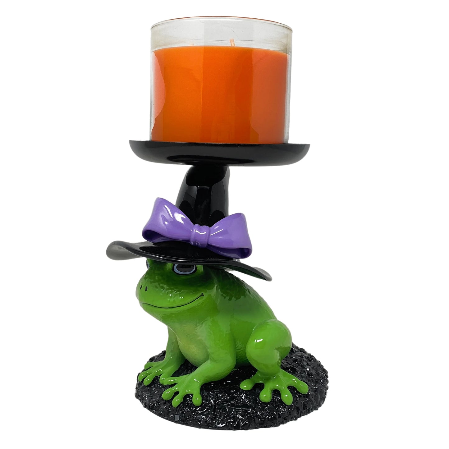 Bath & Body Works Magical Frog Pedestal 3-Wick Candle Holder with a Natural Oats Sample Soap