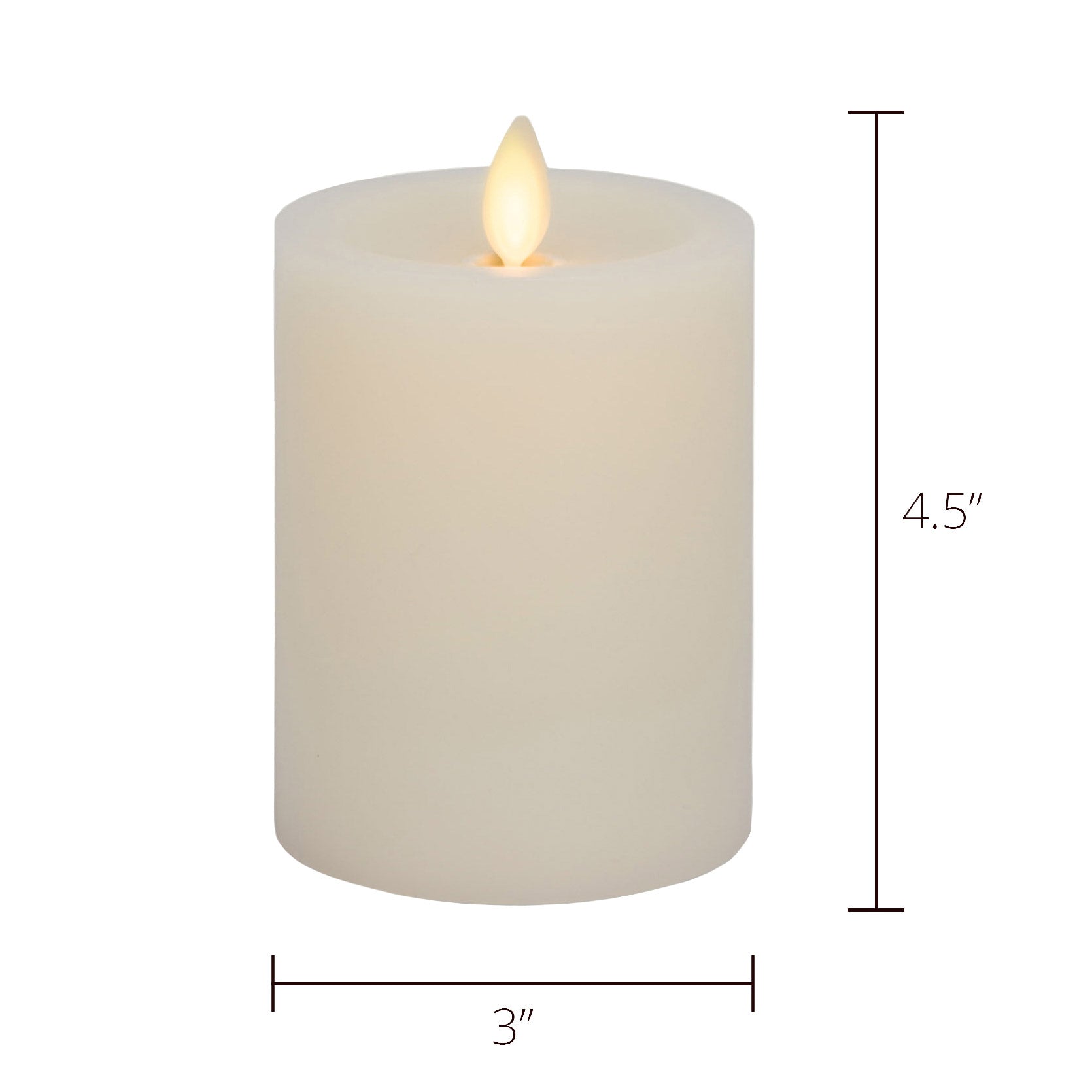 Luminara Flameless Pillar Candles with Remote, Set of 3