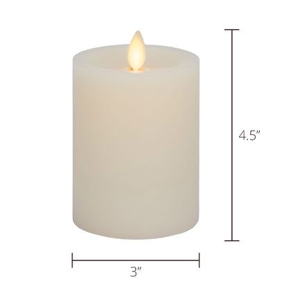 Luminara Flameless Pillar Candles with Remote, Set of 3