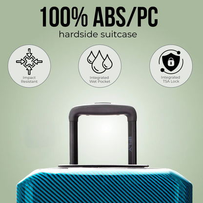 iFLY Carbon Elite 28" Hardside Checked Luggage, Teal