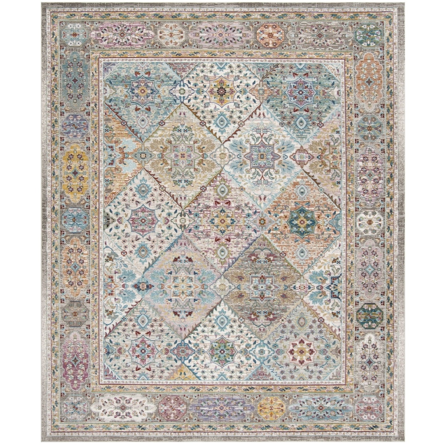 SAFAVIEH Aria Jarvis Traditional Area Rug, Cream/Multi, 5'1" x 7'6"