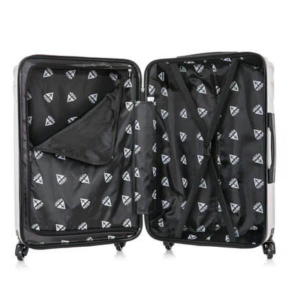 InUSA Vasty 28" Hardside Lightweight Luggage with Spinner Wheels, Handle, and Trolley, Gray