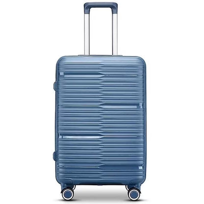 TRAVLR 100% PP Break Resistant Lightweight Expandable 20" Carryon Cabin Luggage Trolley Coral Blue.