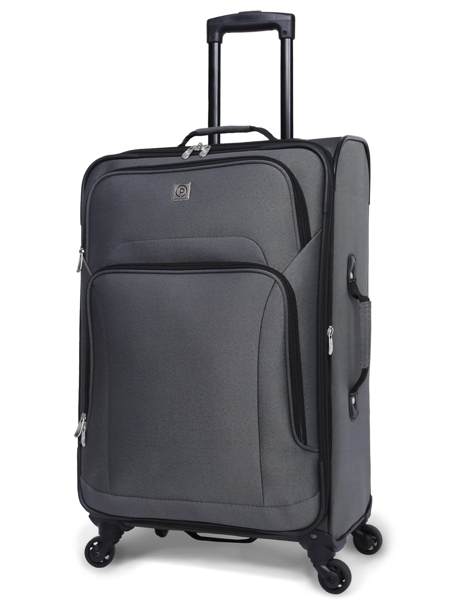 Protege 5 Pc Spinner Luggage Set With 28" & 24" Check Bags, 20" Carry-on, Gray