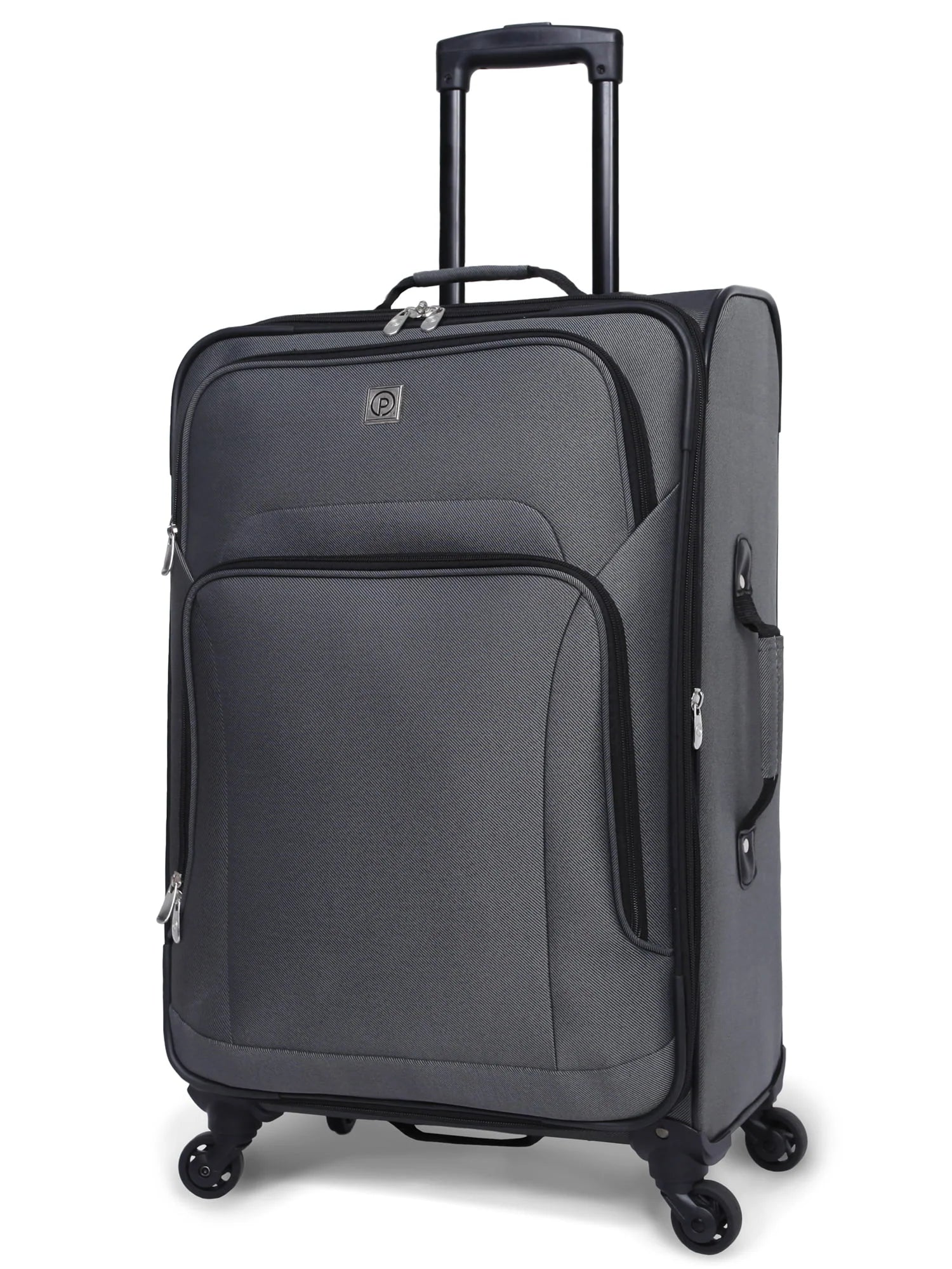 Protege 5 Pc Spinner Luggage Set With 28" & 24" Check Bags, 20" Carry-on, Gray