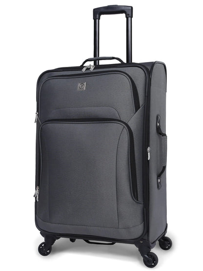 Protege 5 Pc Spinner Luggage Set With 28" & 24" Check Bags, 20" Carry-on, Gray