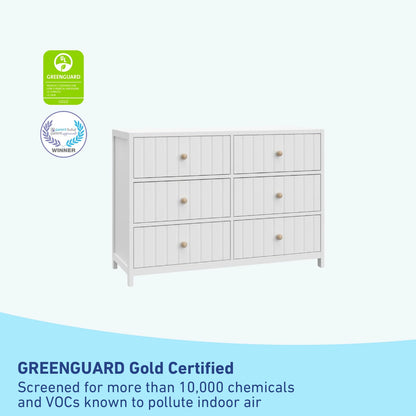 Graco Teddi 6 Drawer Nursery Double Dresser, White