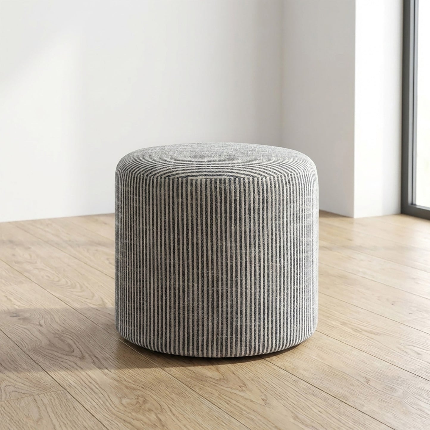 Wovenbyrd Hampton Patterned Round Pouf Ottoman