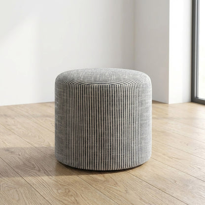Wovenbyrd Hampton Patterned Round Pouf Ottoman