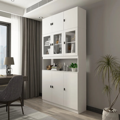 KULAGAGA Kitchen Pantry Storage Cabinet, 87.8"H Freestanding Storage Cabinet Cupboard for Home Office Living Room, Whiet