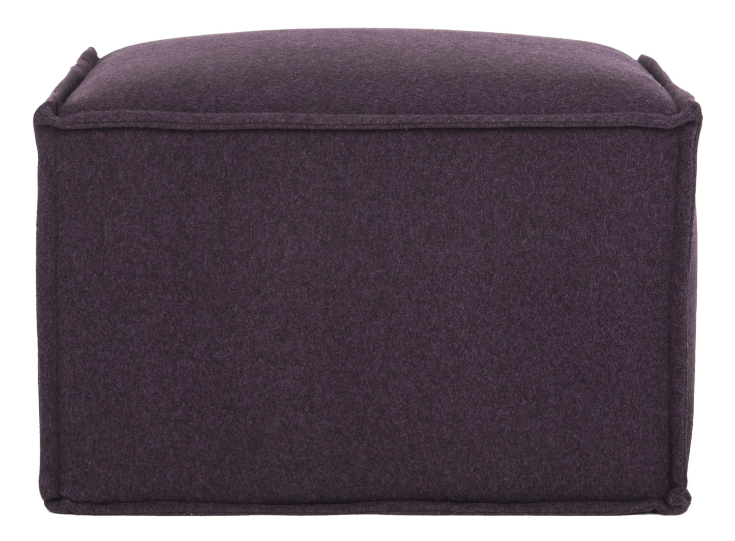 SAFAVIEH Elaine Solid Plush Upholstered Pouf, Plum