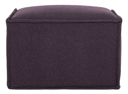 SAFAVIEH Elaine Solid Plush Upholstered Pouf, Plum