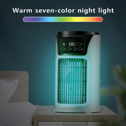KIZOCAY Portable air conditioner with 6 air speeds, 60° & 120° automatic oscillating evaporative air conditioning fan, quite air cooler humidifier, suitable for home office outdoor, white