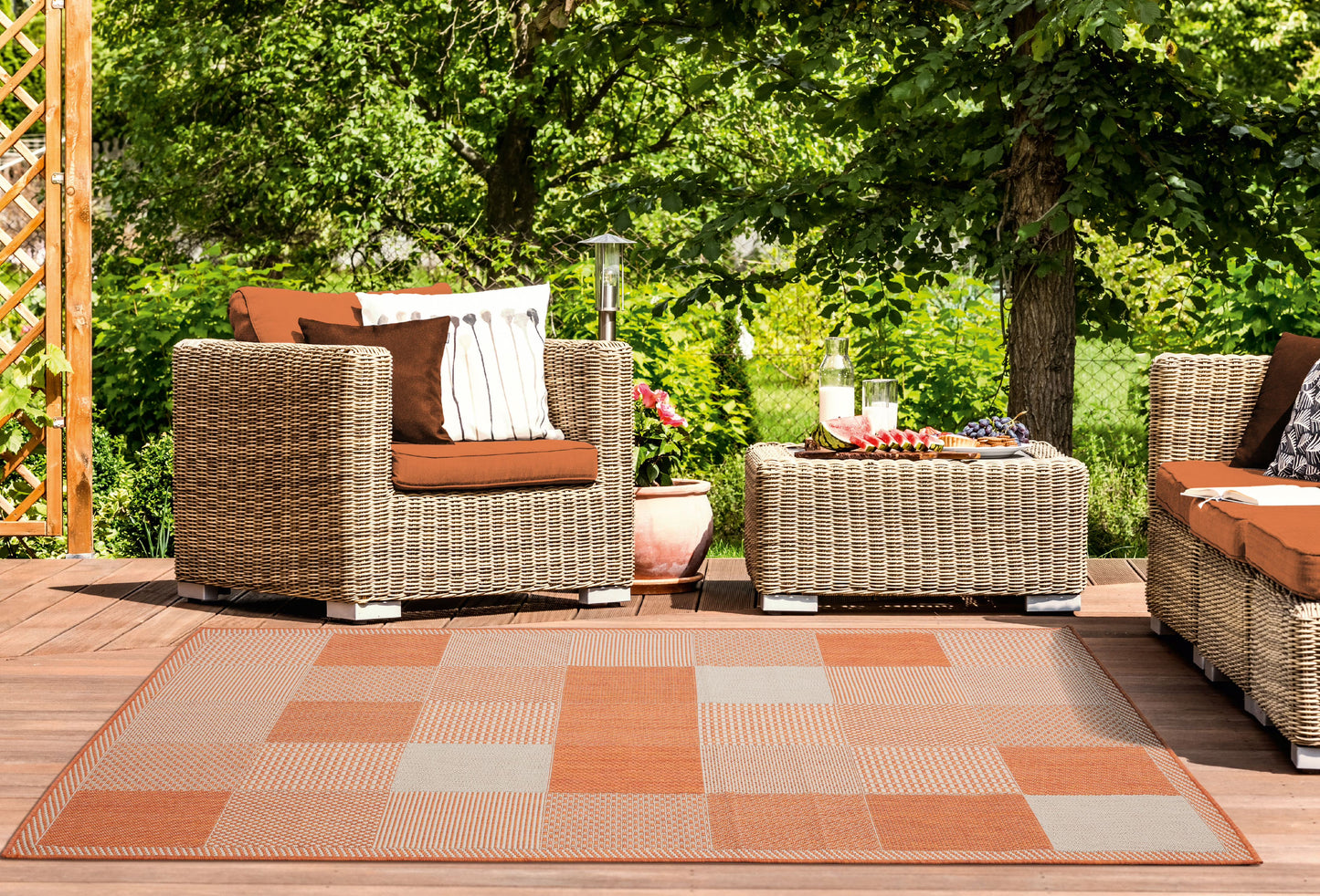 United Weavers Mali Dabeda Contemporary Geometric Area Rug, Orange, 5'3" x 7'6"