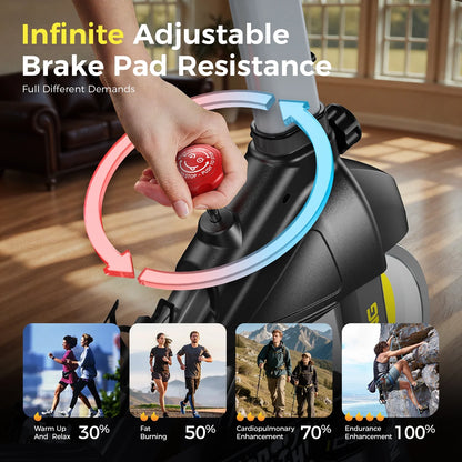 Pooboo Stationary Exercise Bike Indoor Cycling Bike Cycle Bicycle Adjustable Resistance for Home Office Cardio Workout Machine Max Weight 350 lbs
