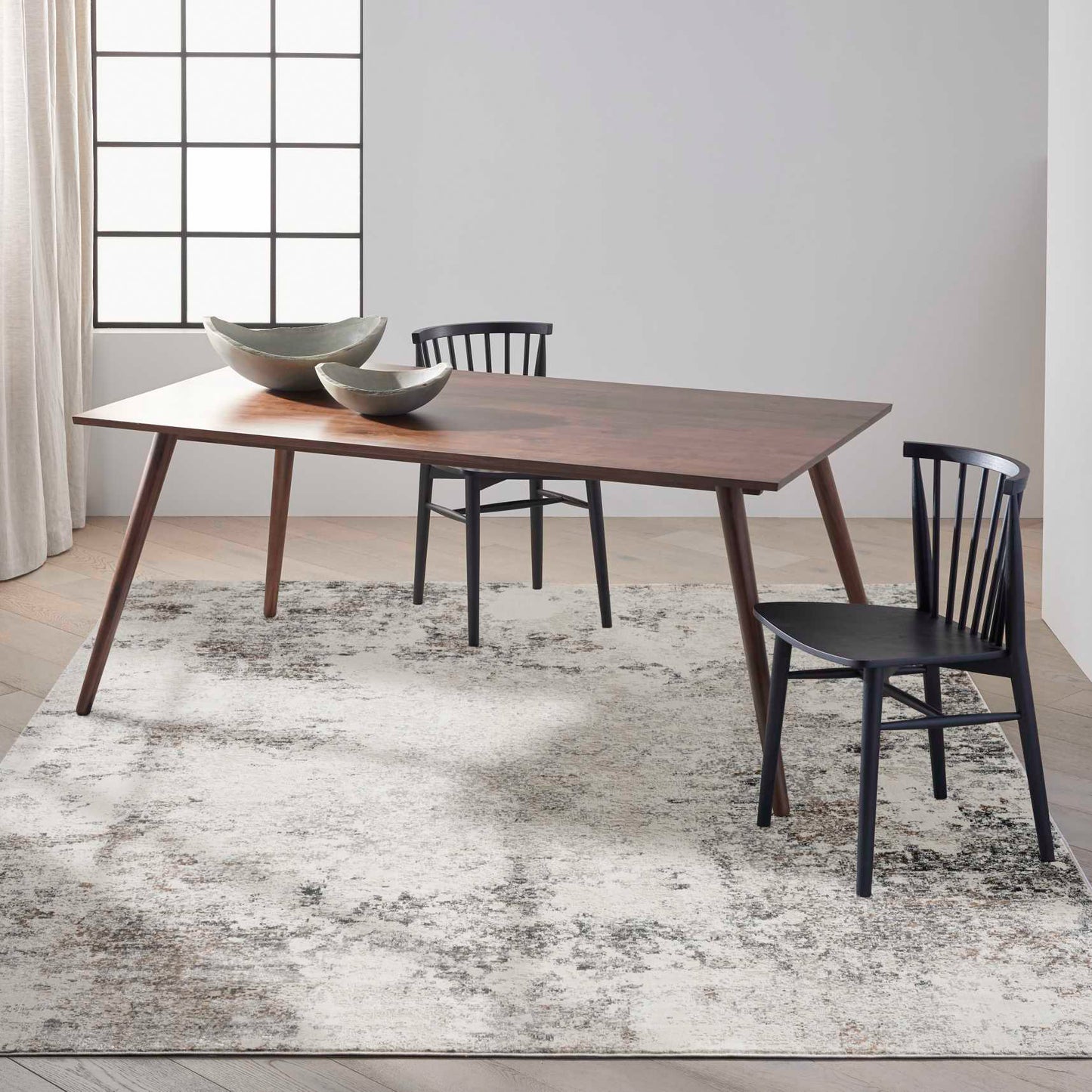 Calvin Klein Luminosity Ivory Gray Area Rug, 5'3' x 7'3'