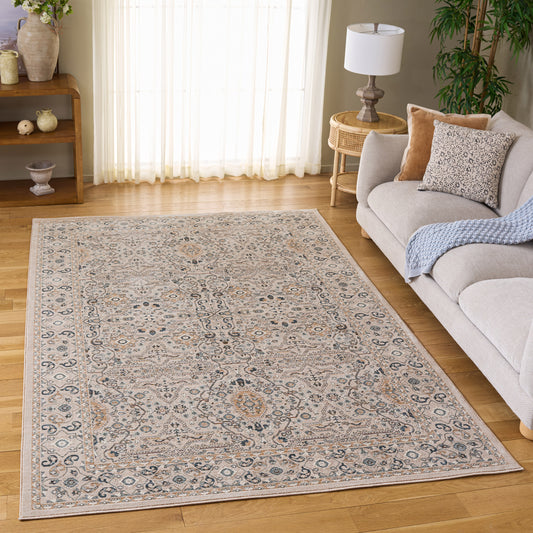 Safavieh Sutton Area Rug, Beige Navy, 6’ x 9’