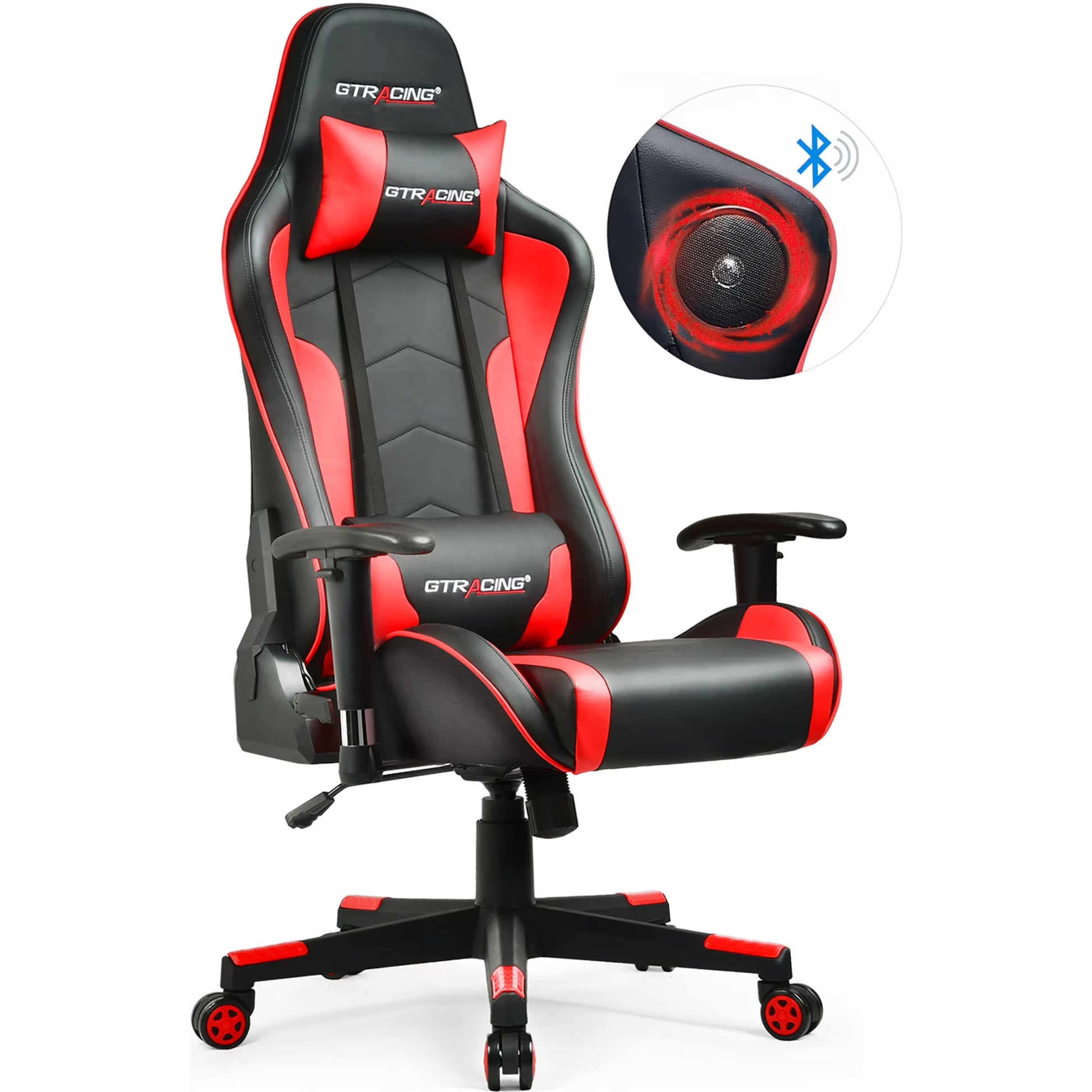 GTPLAYER Gaming Chair with Bluetooth Speakers Home Office Computer Chair, Purple