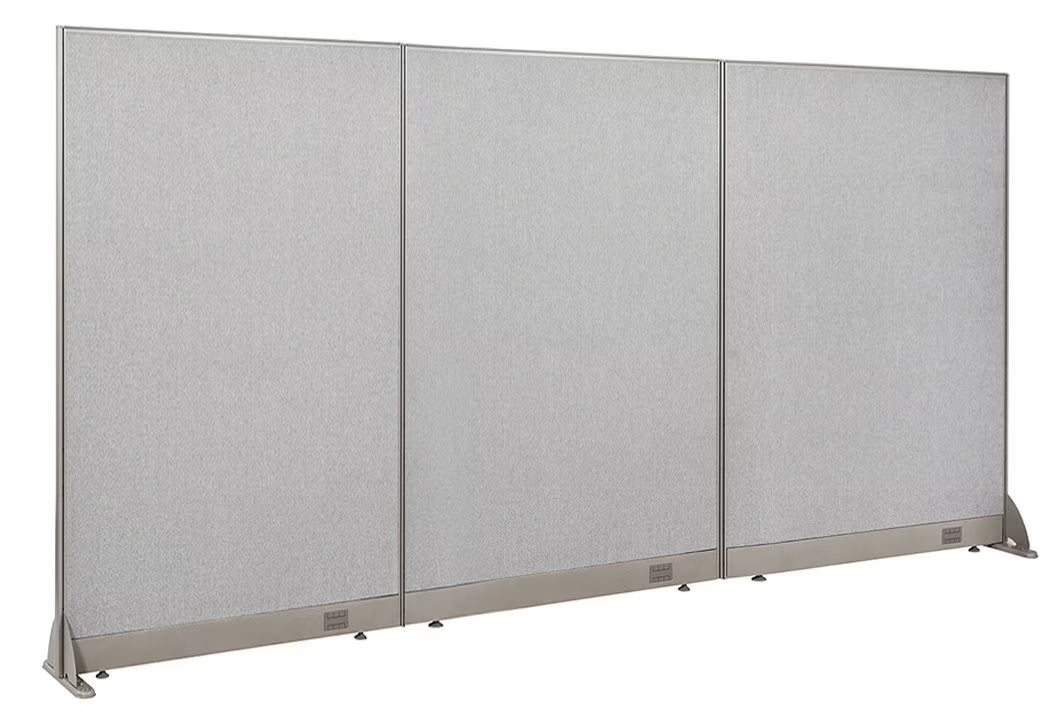 GOF Freestanding Office Partition-Straight Run w/Safety Legs (72"W x 60"H) Room Divider, Privacy Screen, Workstation Cubicle
