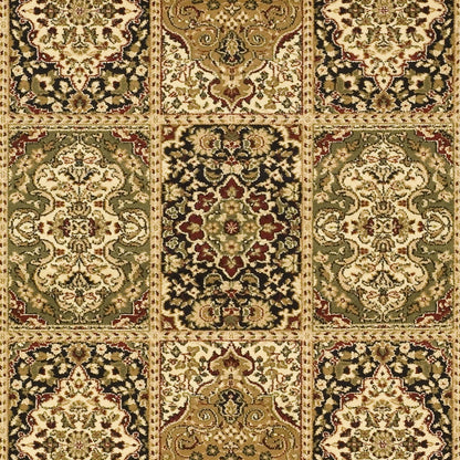 SAFAVIEH Lyndhurst Josephine Traditional Bordered Area Rug, Multi/Green, 9' x 12'