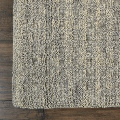 Nourison Perris Solid Charcoal 3'9" x 5'9" Area Rug, (4x6)