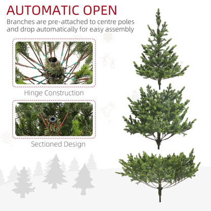 HOMCOM 6ft Artificial Sparse Christmas Tree with Steel Stand and 1933 Tips for Home Office Holiday