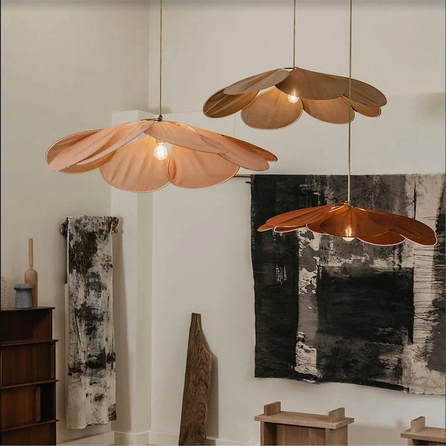 Arturesthome Dining Room Pendant Light, Nordic Modern Light Fixture, Modern Home Ceiling Light, Living Room Boho Flower Hanging Lamp, Bedroom Chandelier